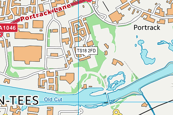 TS18 2FD map - OS VectorMap District (Ordnance Survey)