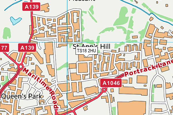 Tilery Primary School map (TS18 2HU) - OS VectorMap District (Ordnance Survey)