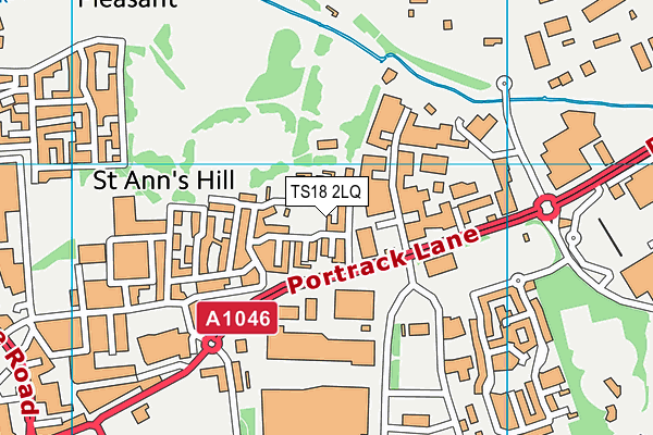 TS18 2LQ map - OS VectorMap District (Ordnance Survey)