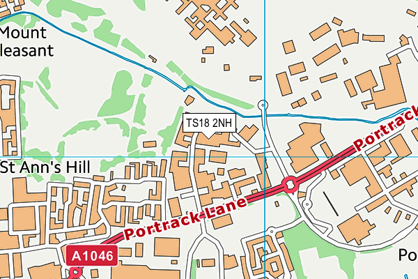 TS18 2NH map - OS VectorMap District (Ordnance Survey)