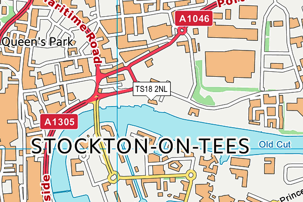 TS18 2NL map - OS VectorMap District (Ordnance Survey)