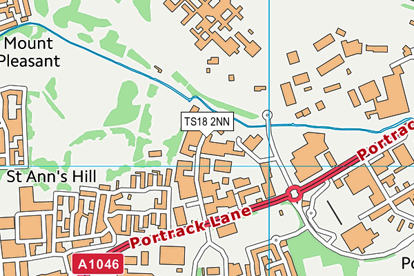 TS18 2NN map - OS VectorMap District (Ordnance Survey)