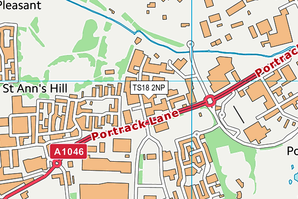 TS18 2NP map - OS VectorMap District (Ordnance Survey)