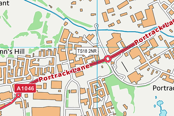TS18 2NR map - OS VectorMap District (Ordnance Survey)