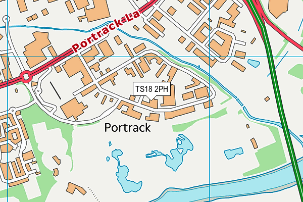 TS18 2PH map - OS VectorMap District (Ordnance Survey)