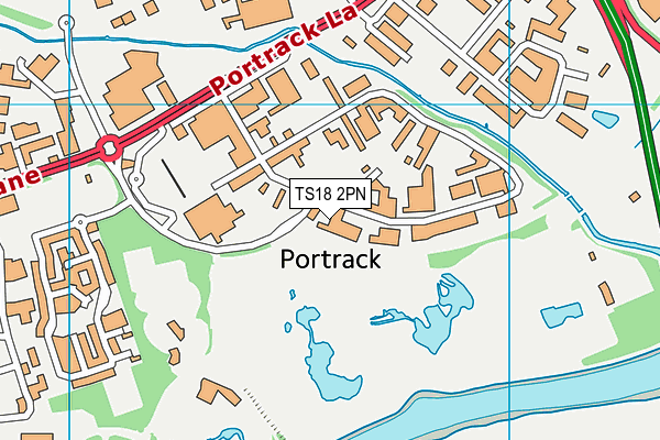 TS18 2PN map - OS VectorMap District (Ordnance Survey)