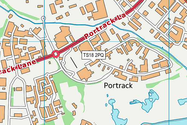 TS18 2PQ map - OS VectorMap District (Ordnance Survey)