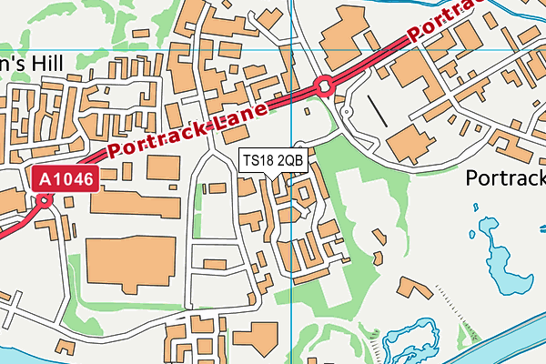 TS18 2QB map - OS VectorMap District (Ordnance Survey)
