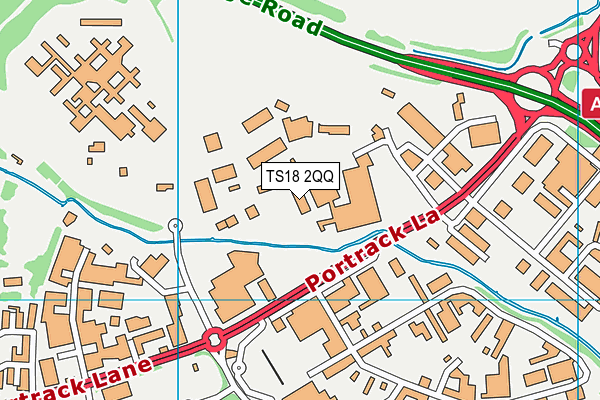 TS18 2QQ map - OS VectorMap District (Ordnance Survey)