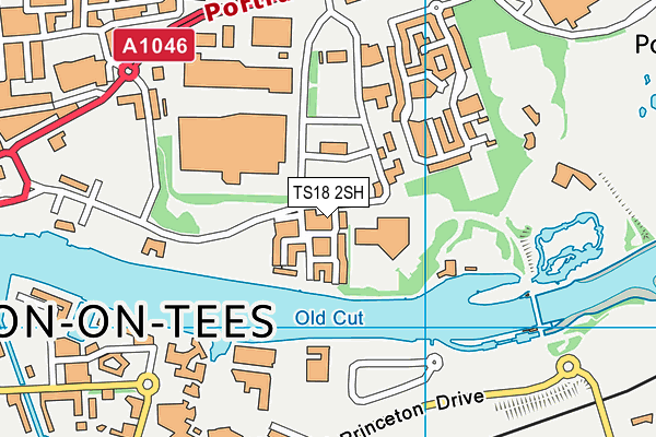 TS18 2SH map - OS VectorMap District (Ordnance Survey)