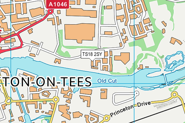 TS18 2SY map - OS VectorMap District (Ordnance Survey)