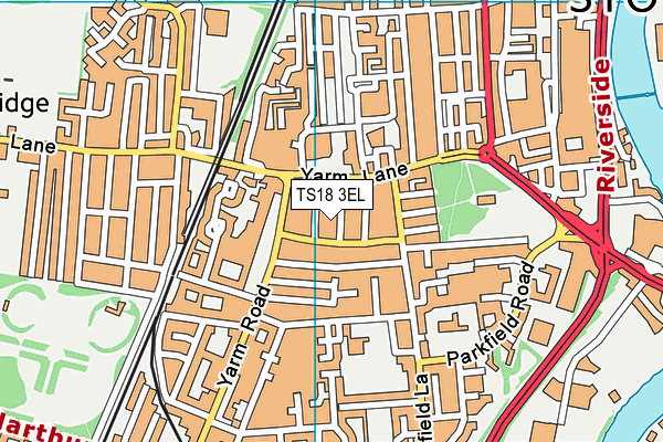 TS18 3EL map - OS VectorMap District (Ordnance Survey)