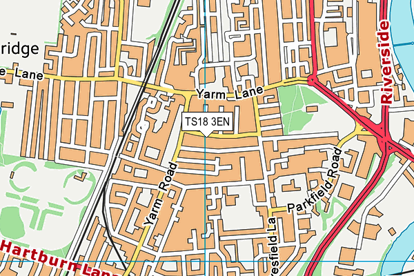 TS18 3EN map - OS VectorMap District (Ordnance Survey)