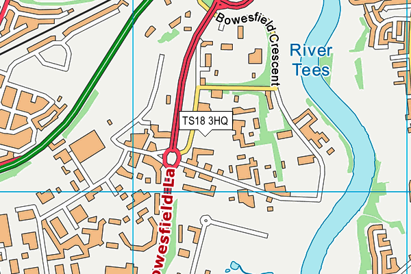 TS18 3HQ map - OS VectorMap District (Ordnance Survey)