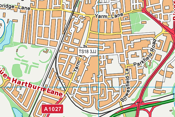 TS18 3JJ map - OS VectorMap District (Ordnance Survey)