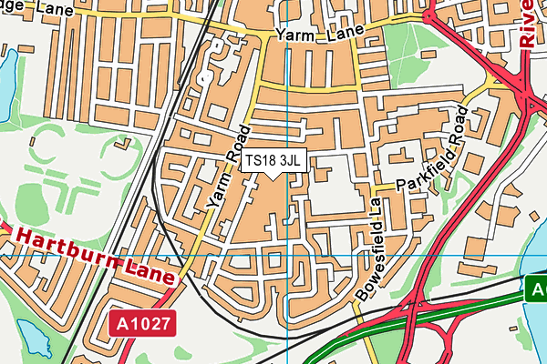 TS18 3JL map - OS VectorMap District (Ordnance Survey)