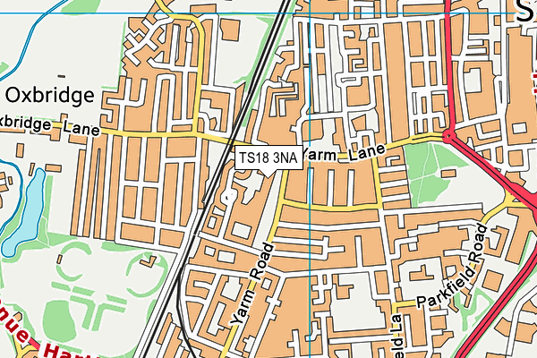 TS18 3NA map - OS VectorMap District (Ordnance Survey)