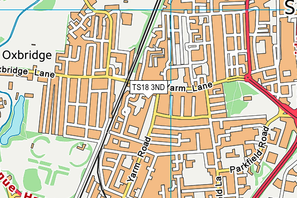 TS18 3ND map - OS VectorMap District (Ordnance Survey)