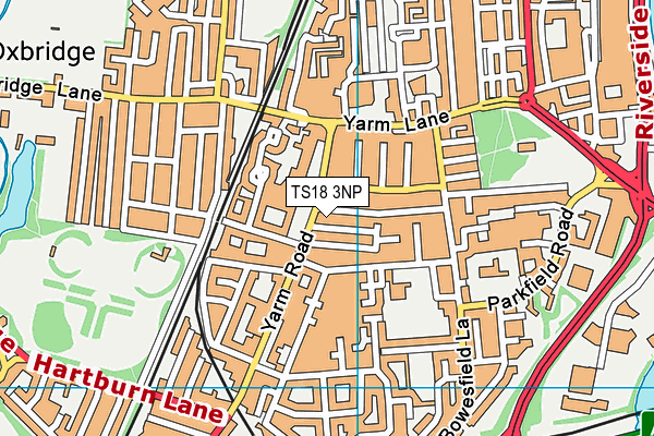 TS18 3NP map - OS VectorMap District (Ordnance Survey)