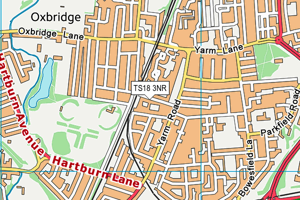 TS18 3NR map - OS VectorMap District (Ordnance Survey)