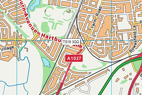 TS18 3QQ map - OS VectorMap District (Ordnance Survey)