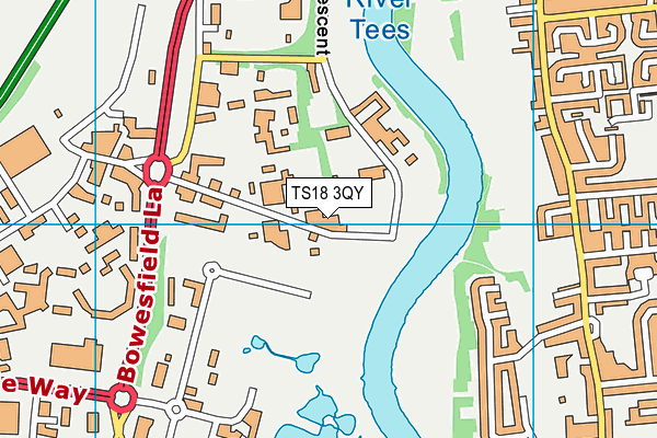 TS18 3QY map - OS VectorMap District (Ordnance Survey)