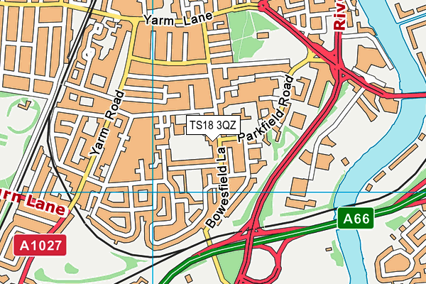 Arlington Park map (TS18 3QZ) - OS VectorMap District (Ordnance Survey)