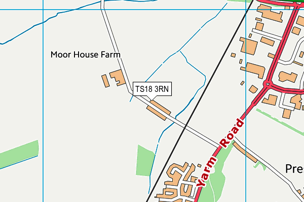 TS18 3RN map - OS VectorMap District (Ordnance Survey)