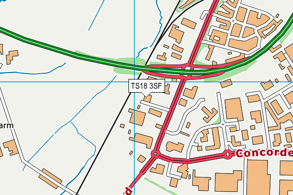 Trugym (Stockton) (Closed) map (TS18 3SF) - OS VectorMap District (Ordnance Survey)