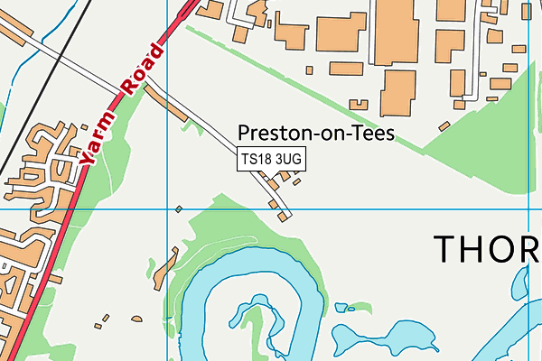 TS18 3UG map - OS VectorMap District (Ordnance Survey)