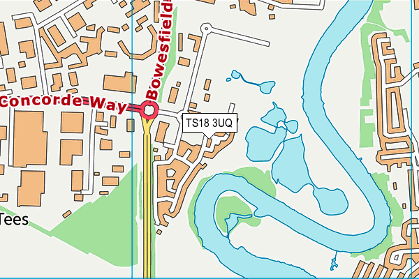 TS18 3UQ map - OS VectorMap District (Ordnance Survey)