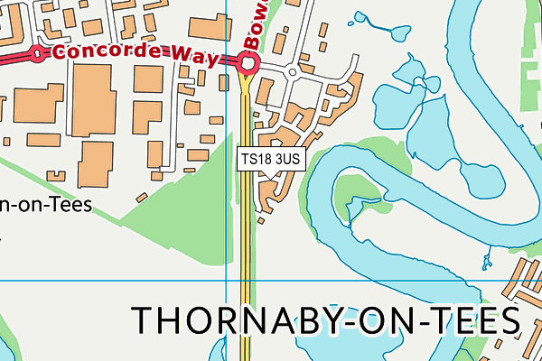 TS18 3US map - OS VectorMap District (Ordnance Survey)