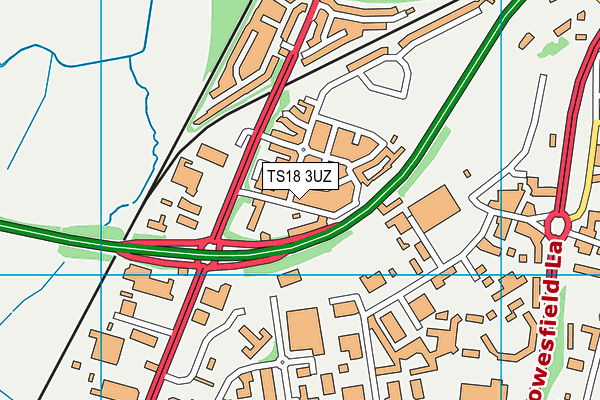 TS18 3UZ map - OS VectorMap District (Ordnance Survey)