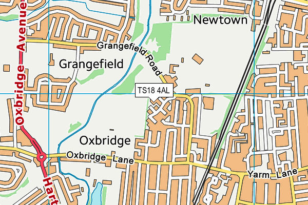 TS18 4AL map - OS VectorMap District (Ordnance Survey)