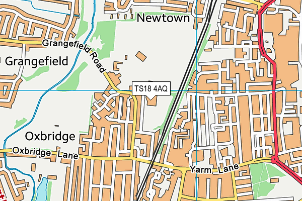 TS18 4AQ map - OS VectorMap District (Ordnance Survey)