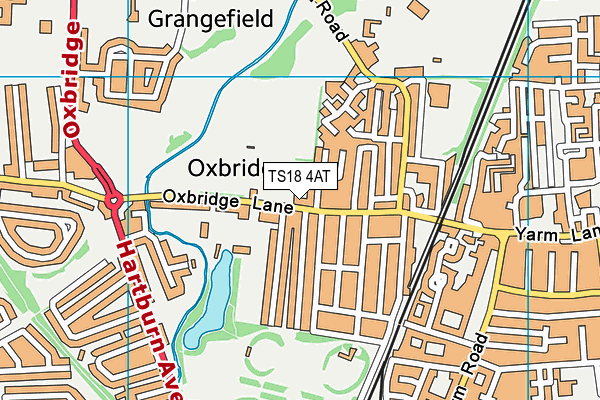 TS18 4AT map - OS VectorMap District (Ordnance Survey)