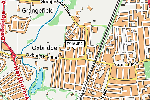 TS18 4BA map - OS VectorMap District (Ordnance Survey)