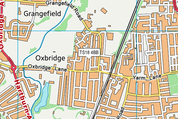 TS18 4BB map - OS VectorMap District (Ordnance Survey)