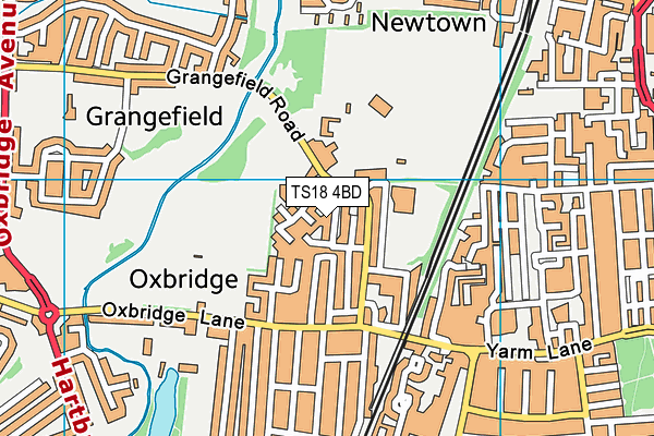 TS18 4BD map - OS VectorMap District (Ordnance Survey)