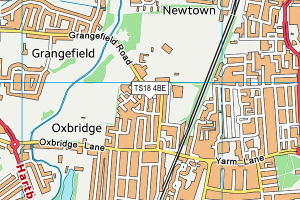 TS18 4BE map - OS VectorMap District (Ordnance Survey)