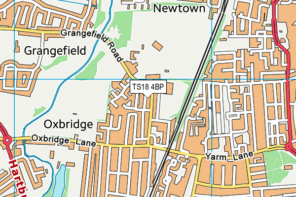 TS18 4BP map - OS VectorMap District (Ordnance Survey)