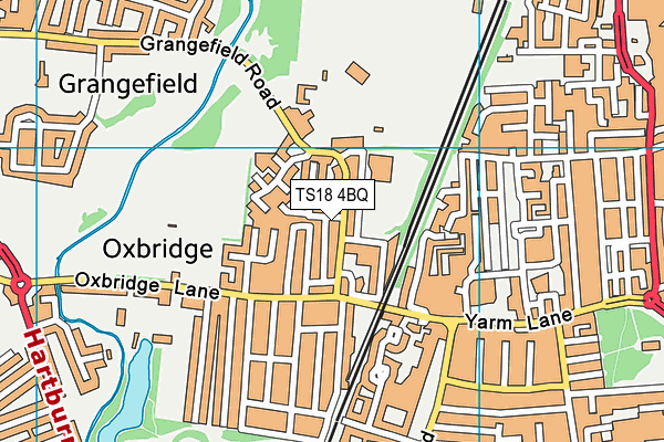 TS18 4BQ map - OS VectorMap District (Ordnance Survey)