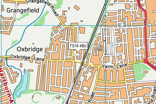 TS18 4BU map - OS VectorMap District (Ordnance Survey)