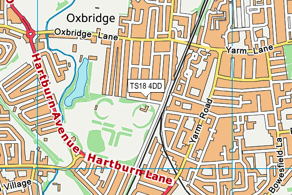 TS18 4DD map - OS VectorMap District (Ordnance Survey)