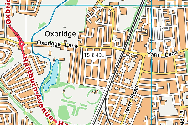 TS18 4DL map - OS VectorMap District (Ordnance Survey)