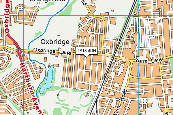 TS18 4DN map - OS VectorMap District (Ordnance Survey)