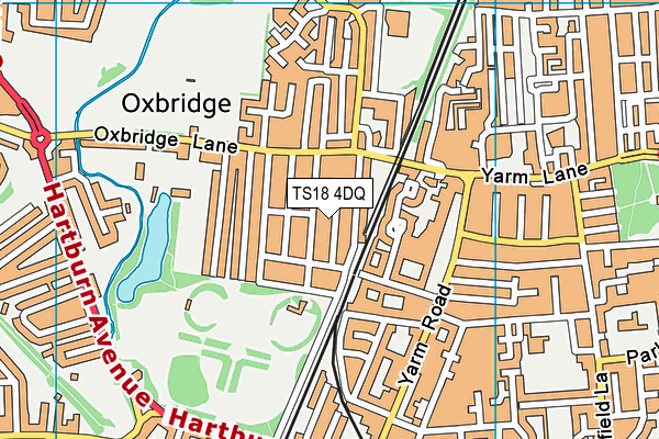 TS18 4DQ map - OS VectorMap District (Ordnance Survey)