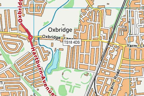 TS18 4DS map - OS VectorMap District (Ordnance Survey)