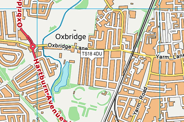 TS18 4DU map - OS VectorMap District (Ordnance Survey)