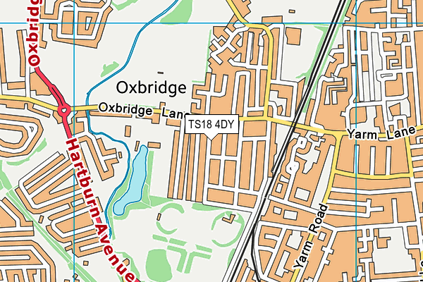 TS18 4DY map - OS VectorMap District (Ordnance Survey)